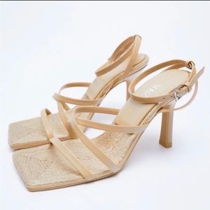 Zara Jute Leather Sandals